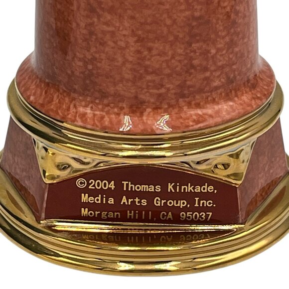 Thomas Kinkade Light of Peace Light Up Porcelain Lighthouse Figurine 2004 Vtg - Picture 6 of 16